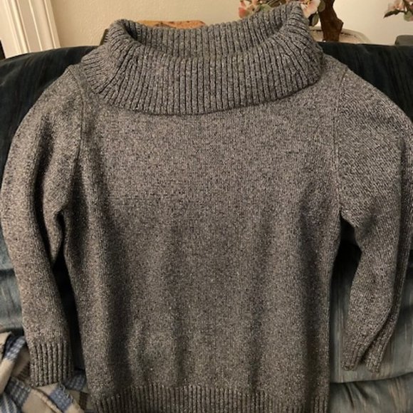 Charter Club gray sparkle sweater - Picture 2 of 6